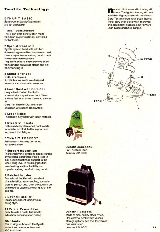 Dynafit catalog 1994 page 19 Dynafit catalog 1994 page 19