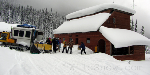 One hour of snowcat and there you are. One hour of snowcat and there you are.
