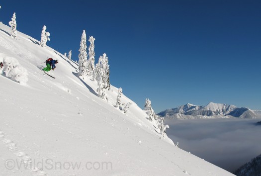 Louie backcountry skiing Stevens Pass. We kept wanting to include the undercast in our photos. Louie backcountry skiing Stevens Pass. We kept wanting to include the undercast in our photos.