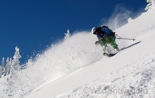The definition of shralping is never clear but throwing Cascadian powder around does perhaps qualify. The definition of shralping while backcountry skiing is never clear, but throwing Cascadian powder around does perhaps qualify.