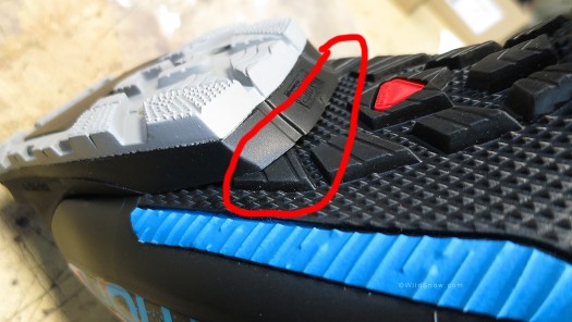 Front sole block installed in backcountry skiing boot. Front sole block installed in backcountry skiing boot.