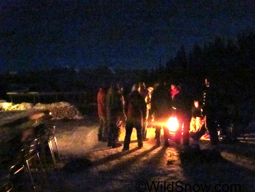 Last night on Crested Butte ski mountain, campfire for the uphillers. About 30 people. Last night on Crested Butte ski mountain, campfire for the uphillers. About 30 people.