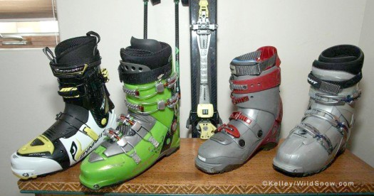 Backcountry skiing Dynafit boot model progression. Backcountry skiing Dynafit boot model progression.