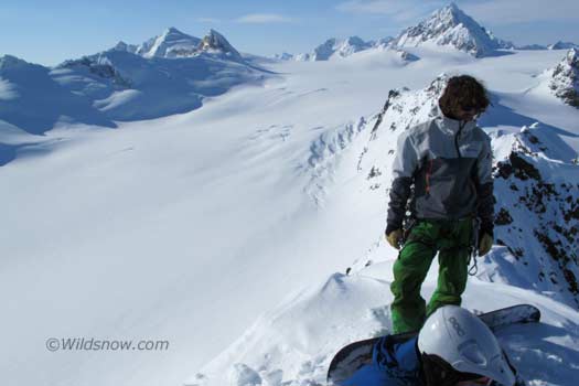 After a heinous 60+ degree powder bootpack, Coop enjoys the view on top of the spine wall. Verts and Ascent Plates were essential for the bootpack. After a heinous 60+ degree powder bootpack, Coop enjoys the view on top of the spine wall. Verts and Ascent Plates were essential for the bootpack.