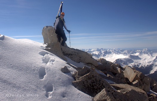 Matt Kamper at the summit of Snowmass Mtn, 5/15/2013 his last fourteener ski of the 54. Matt Kamper at the summit of Snowmass Mtn, 5/15/2013 his last fourteener ski of the 54.