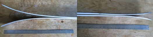 2013-14 Carbon Megawatt rocker profiles. We noticed a bit of double camber in our test samples; presumably the production skis on the market next fall will close perfectly. 2013-14 Carbon Megawatt rocker profiles. We noticed a bit of double camber in our test samples; presumably the production skis on the market next fall will close perfectly.