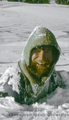 Randall Udall during one of his amazing California Sierra ski traverses. Randall Udall during one of his amazing California Sierra ski traverses.