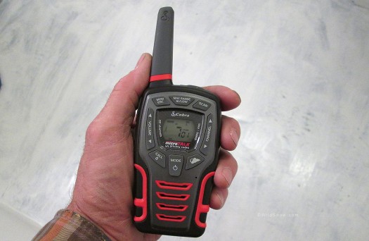 Cobra CXT545 is compact. Protruding buttons are easily triggered, lock mode turns most off but leaves the Call and Range (power) buttons functioning, sadly. Cobra CXT545 is compact. Protruding buttons are easily triggered, lock mode turns most off but leaves the Call and Range (power) buttons functioning, sadly.