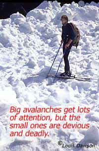 Large avalanches that result in huge debris piles fascinate us. But small slides can be just as deadly. Large avalanches that result in huge debris piles fascinate us. But small slides can be just as deadly.
