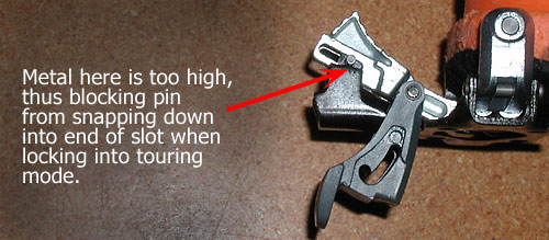 view of the binding toe without cowling view of the binding toe without cowling