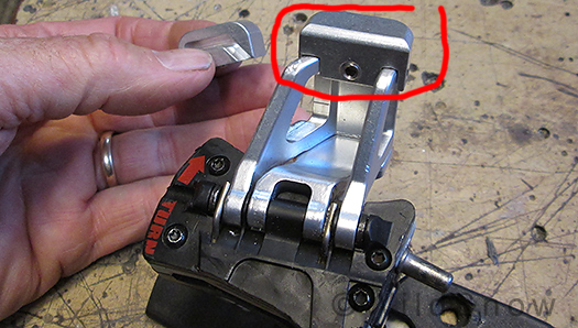 B&D Ski Gear sells 'Nubbins' that raise Dynafit Radical heel climbing height about 6 mm, easily compensating for most shim mods. Or use with stock binding for more climbing lift. B&D Ski Gear sells 'Nubbins' that raise Dynafit Radical heel climbing height by 6 mm, easily compensating for most shim mods. Or use with stock binding for more climbing lift.
