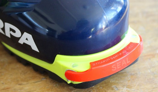 The boots (in this case Scarpa Freedom) come with a red plastic clip attached to the front tech inserts. The boots (in this case Scarpa Freedom) come with a red plastic clip attached to the front tech inserts.