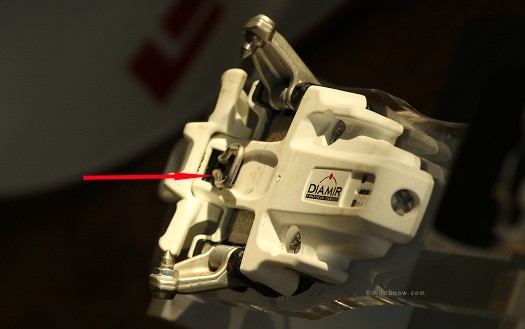 This is the step-in trigger. Same location as other brands of tech bindings. This is the step-in trigger. Same location as other brands of tech bindings.