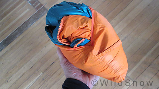 Stow pocket is kinda small, but it works. The access zipper is short. Stow pocket is kinda small, but it works. The access zipper is short.