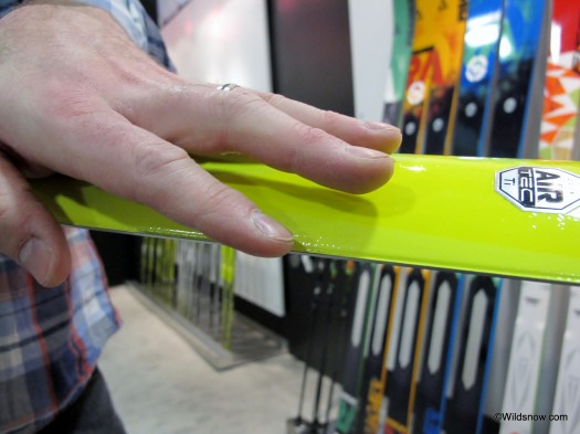 The entire Fischer touring line makes use of their Aeroshape technology. Utilizing mass optimzation and stream line technology by contouring the ski core. The entire Fischer touring line makes use of their Aeroshape technology. Utilizing mass optimzation and stream line technology by contouring the ski core.