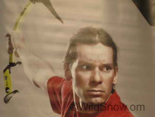 You walk in the door with about 70,000 other people. Eventually, you'll notice a quite seriouous contanence on all the athletic images. Sort of like the fate of the world hinges on your next swing of your ice tool. Perhaps it does. Award: Euro eyes. You walk in the door with about 70,000 other people. Eventually, you'll notice a quite seriouous contanence on all the athletic images. Sort of like the fate of the world hinges on your next swing of your ice tool. Perhaps it does. Award: Euro eyes.