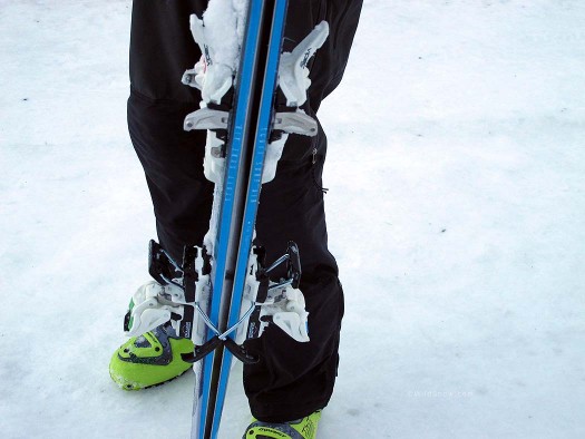 The ski brakes are designed to snap the skis securely together, making them easy to carry for times when you have to sling them in a pack or over your shoulder while booting up steep sections. The ski brakes are designed to snap the skis securely together, making them easy to carry for times when you have to sling them in a pack or over your shoulder while booting up steep sections.