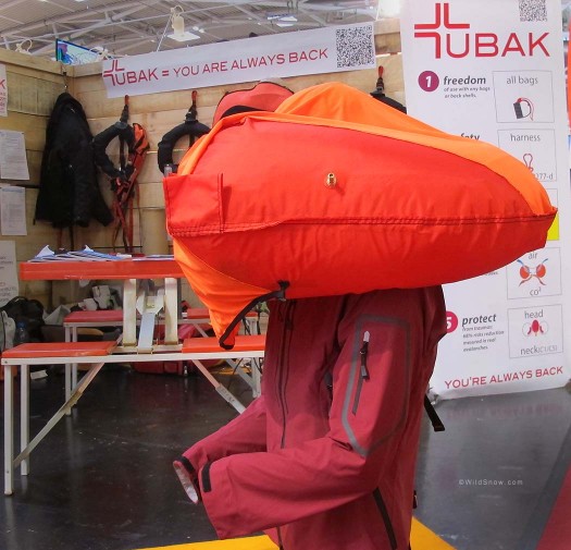 Another view of how UBAK rides. Developer claims a huge reduction if cervical injury forces due to it acting like a neck collar. Another view of how UBAK rides. Developer claims a huge reduction if cervical injury forces due to it acting like a neck collar.