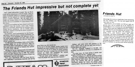 This is the gem. Friends Hut charter board member and spokesman Jim Gebhart This is the gem. Friends Hut charter board member and spokesman Jim Gebhart