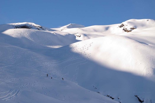 The climb is about 4,000 vertical feet. Towards the end you get into this beautiful rolling terrain, with summit hidden up to left. The climb is about 4,000 vertical feet. Towards the end you get into this beautiful rolling terrain, with summit hidden up to left.
