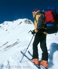 Me at Darling Pass, Trooper Traverse historical recreation, 2001. Dynafit bindings made it wonderful. Me at Darling Pass, Trooper Traverse historical recreation, 2001. Dynafit bindings made it wonderful.