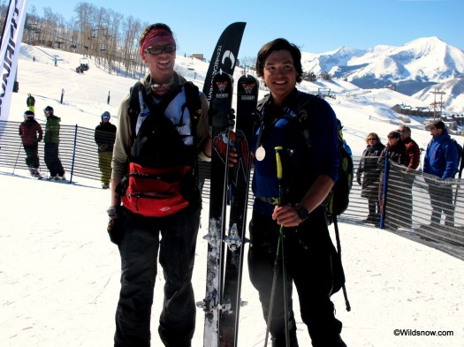 Western State College was represented well by four members from their new Endurance Ski Team. Matt Clark and Nick Schly were ecstatic on their finish. Western State College was represented well by four members from their new Endurance Ski Team. Matt Clark and Nick Schly were ecstatic on their finish.