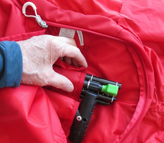 Yes Virginia, the pack has a tool compartment with slots for probe, shovel, etc. Yes Virginia, the pack has a tool compartment with slots for probe, shovel, etc.