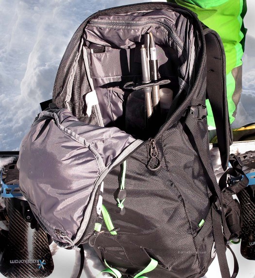 Poles fit neatly inside my Black Diamond Revelation Avalung pack Poles fit neatly inside my Black Diamond Revelation Avalung pack