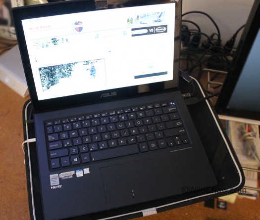 Zenbook in the office, hooked to large monitor that's out of photo to right. Zenbook in the office, hooked to large monitor that's out of photo to right.