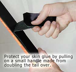 Climbing skin removal technique. Climbing skin removal technique.
