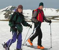 Louie and Lou Dawson ski Independence Pass 2001. Louie and Lou Dawson skiIndependence Pass 2001.