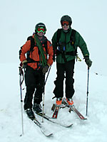 Carl and Lou on the summit, Lou stands on the summit cairn for the ultimate launch. Carl and Lou on the summit, Lou stands on the summit cairn for the ultimate launch.