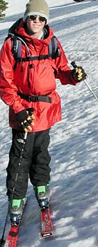 Louie Dawson on Blue Peak, Independence Pass, photo taken looking SW. Marmot Paclite shell is the ticket for springtime glisse. Kavu hat for morning breeze before the sun cooks. Incredible! Louie Dawson on Blue Peak, Independence Pass, photo taken looking SW.