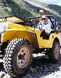 In the 1990s you could get 'Grip Spur' tall skinny tires that fit well to the stock CJ. In the 1990s you could get 'Grip Spur' tall skinny tires that fit well to the stock CJ.