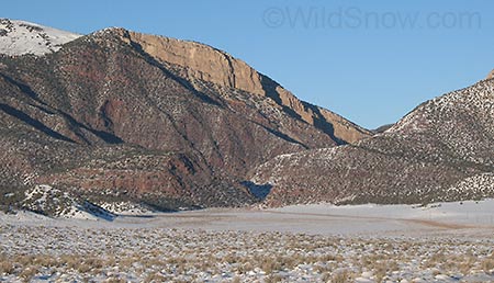 Irish Canyon entrance from south, during winter. Irish Canyon entrance from south, during winter.