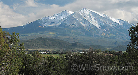 Mount Sopris, fall 2006 showing promise for a ski season. Mount Sopris, fall 2006 showing promise for a ski season.