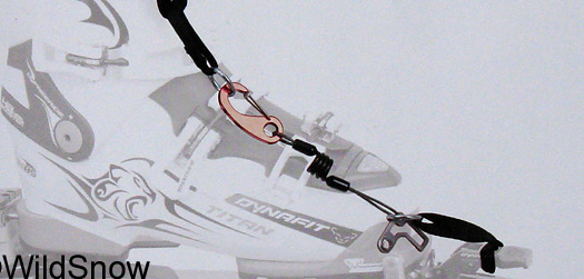 Dynafit binding ski leash.