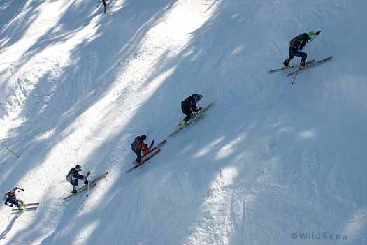 Backcountry skiing racing.