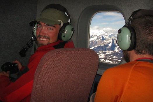  On the flight in, you're hoping all that gear works once you hit the glacier!