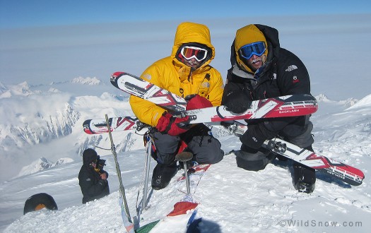 My brother Colby and I on Denali summit, with our k2 Backlashes.