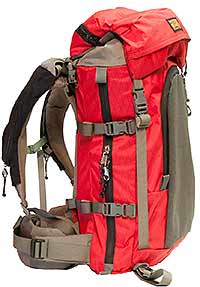 Backcountry skiing airbag backpack from Mystery Ranch.