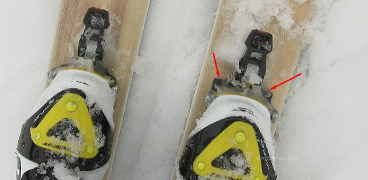 Power plate being used on backcountry skis.