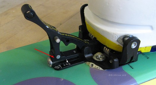La Sportiva tech binding lock system.