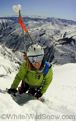 Brittany Walker backcountry skiing on Pyramid Peak, 2011 Brittany Walker backcountry skiing on Pyramid Peak, 2011