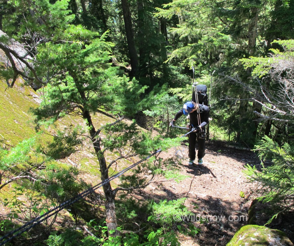 Ski mountaineering in the Picket Range of the North Cascades.