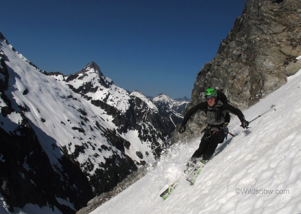 Ski mountaineering in the Picket Range of the North Cascades.