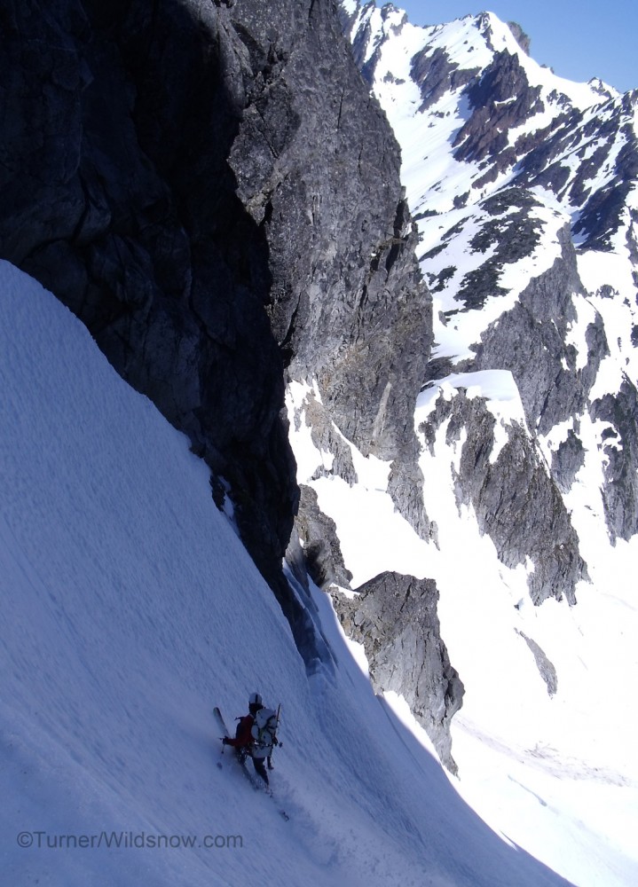 Ski mountaineering in the Picket Range of the North Cascades.