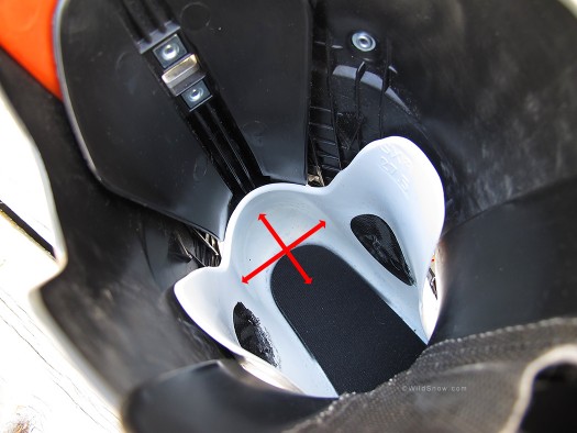This radical heel pocket combined with the ergonomic instep buckle.