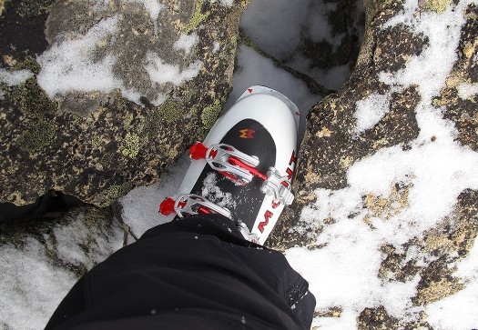 The lower two buckles are one of this boots best features. Open them up, and they swing totally out of the way via spring loading. Snap closed, and both buckles rest ON TOP of the shell tongue, thus being totally resistant to catching or opening on crusty snow, rocks, brake pedals, snowmobile tunnels, or anything else your feet might encounter in a normal day's ski mountaineering. The lower two buckles are one of this boots best features. Open them up, and they swing totally out of the way via spring loading. Snap closed, and both buckles rest ON TOP of the shell tongue, thus being totally resistant to catching or opening on crusty snow, rocks, brake pedals, snowmobile tunnels, or anything else your feet might encounter in a normal day's ski mountaineering.