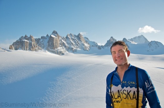  The author on the terrace of the Trient Hut